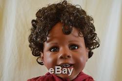 Monika Levenig Masterpiece Boy Doll Charlie African American 38 Tall 1308-3