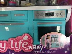 My Life As Kitchen Play Set 64Pc Fridge Dishwasher Oven Lights Sounds 18 Dolls