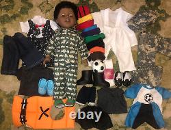 My Pal -18 Boy Doll -African American-Open Close Eyes -With Clothing Lot