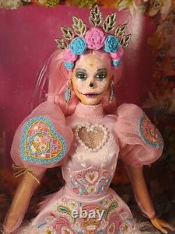 N452 Nrfb Doll 2023 Dia De Muertos Designer Pink Magnolia X Barbie Gold Label