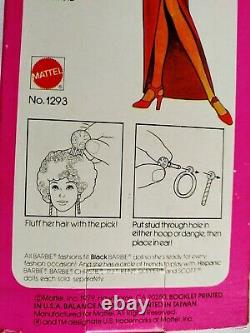 NEW 1st Black Barbie no. 1293 Vintage 1979 in box Mattel Certificate Accessories