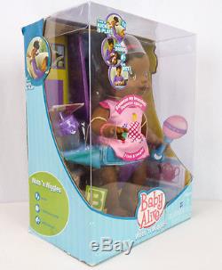 NEW 2011 Baby Alive Wets'N Wiggles Doll Hasbro African American Drinks Moves