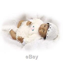 NEW African American Reborn Baby DOLL Soft Silicone Vinyl 22 inch CLOTH Body