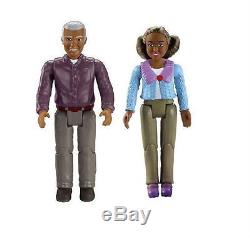 NEW Fisher Price LOVING FAMILY African American GRANDMA & GRANDPA Doll Figures
