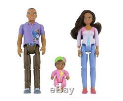 NEW Fisher Price LOVING FAMILY African American MOM, DAD, BABY Doll Figures