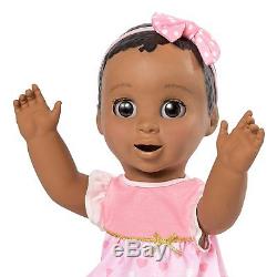 NEW! Luvabella Responsive Baby Doll. African American Girl Brown Hair. IN HAND