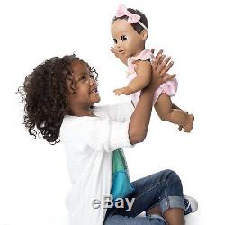 NEW! Luvabella Responsive Baby Doll. African American Girl Brown Hair. IN HAND