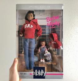 NEW NIB Vintage 1997 Gap Barbie Kelly Special Edition African American Doll Set