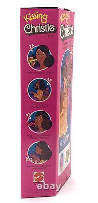 NIB 1976 Mattel 2955 Kissing Christie Barbie in box doll kisses African American
