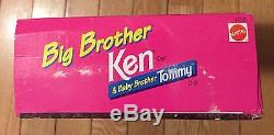 NIB Big Brother African American Ken and Baby Brother Tommy Mattel Barbie Doll