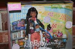 NIB Shopping Fun Midge, Nikki & Baby Happy Family Barbie African American AA