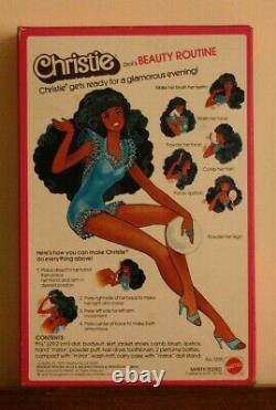 NRFB! Christie Beauty Secrets African American Barbie Doll Box Date 1979 #1295