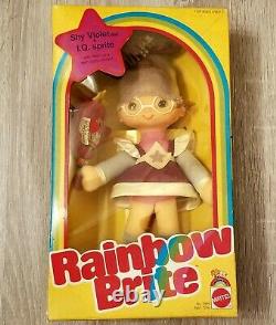 NRFB Mattel Rainbow Brite Shy Violet & IQ Sprite Doll MIB 1982 new in box NIB