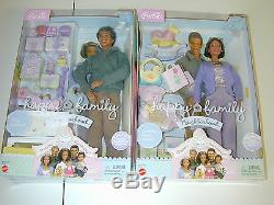 New 2 Happy Family Barbie Dolls Grandparent African American Grandma Grandpa