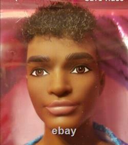 New Barbie AA African American Ken Fashionista Doll #162 with Rooted Mohawk Fro