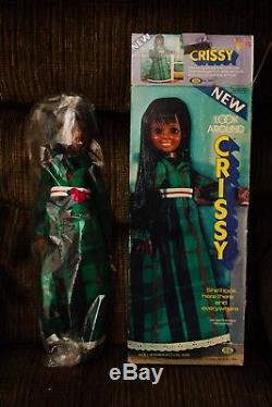 New IN BOX! Vintage Black Look Around Crissy Doll African American by Ideal 1972