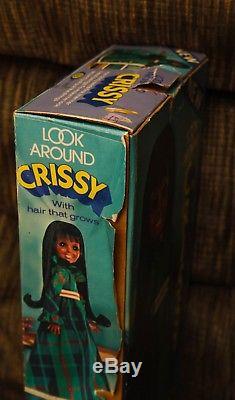 New IN BOX! Vintage Black Look Around Crissy Doll African American by Ideal 1972