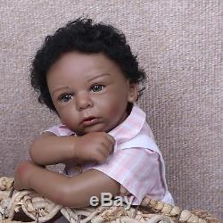 Newborn Doll Dark Skin 20 African American Boy Reborn Toddler, Jason, Lifelike