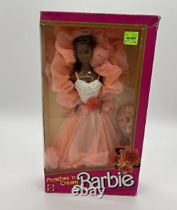 Nib Barbie Doll 1984 Peaches'n Cream Vintage Black Aa 9516