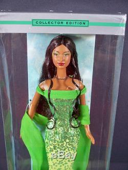 Nib Barbie Doll 2002 Birthstone Collection August Peridot African American Black