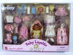 Nib Barbie Doll Black African American 1999 Baby Layette Krissy