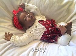OOAK African American Baby Girl Reborn Art Doll From Avery Kit By Denise Pratt