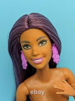 OOAK Barbie Doll AA Hybrid Made to Move Custom Purple Violet Long Hair Reroot