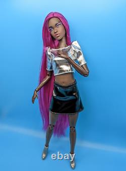 OOAK Custom Reroot Barbie Signature Looks #10 AA Simone Long Purple Magenta Hair