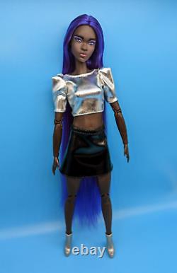 OOAK Custom Reroot Barbie Signature Looks #10 AA Simone Long Purple Violet Hair