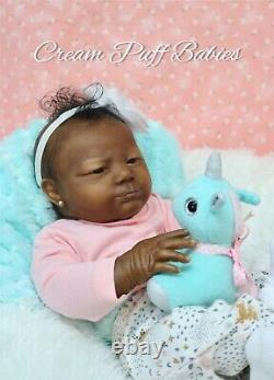 OOAK Reborn Baby Girl Doll Black Baby Biracial Ethnic African American Baby Doll