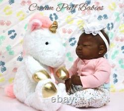 OOAK Reborn Baby Girl Doll Black Baby Biracial Ethnic African American Baby Doll