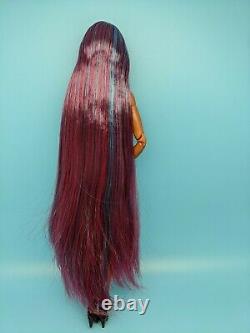 OOAK Signature Looks Barbie Doll Model #7 Tamika Reroot Long Purple & Blue Hair