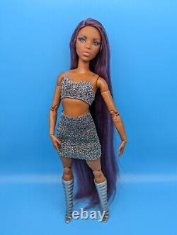 OOAK Signature Looks Barbie Doll Model #7 Tamika Reroot Long Purple Dk Plum Hair
