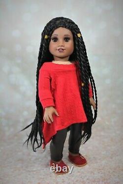 OOAK custom American girl doll Arya, DOC, African American custom doll brown eye