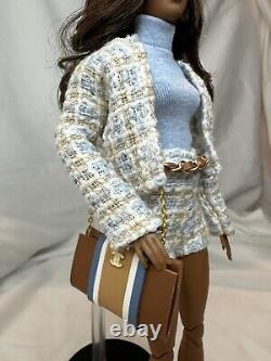 OOAK custom repainted Barbie doll with Handmade outfit, Belt And Shoes