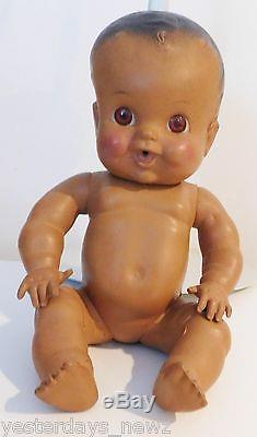 Old Black African American Baby Sun Rubber Amosandra Drink Wet Doll Ruth Newton
