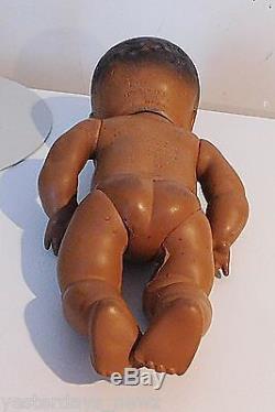 Old Black African American Baby Sun Rubber Amosandra Drink Wet Doll Ruth Newton