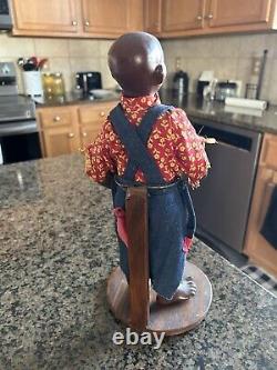 Old Doll Maybe Margie Head African-American Boy With Fishing Pole