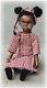 Ooak African American jointed black polymer clay doll by hitty artist GYR