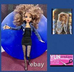 Ooak Tina Turner Doll Custom Collector art doll Handmade barbie Myscene 80s