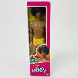 Original 1981 Barbie's Friend African American Sunsational Malibu Ken 3849 Afro