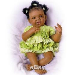 Precious 18 So Real Life Like African American Green Dress Baby Doll Dolls New