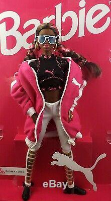 PUMA Barbie Doll 50th Anniversary AA African American Pink Jacket-Sneakers NRFB
