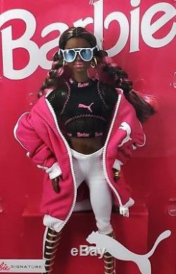 PUMA Barbie Doll 50th Anniversary AA African American Pink Jacket-Sneakers NRFB