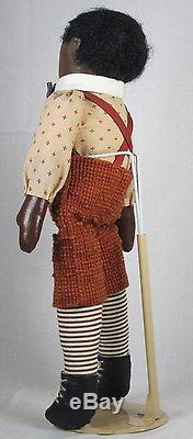 Pair of Cloth Dolls by Pris Arkoian Handpainted OOAK Black African American 15