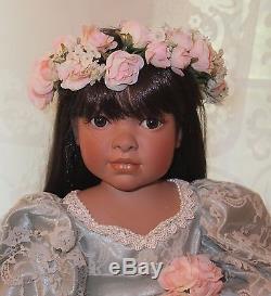 Pamela Erff African American 35 Flower Girl Porcelain Doll