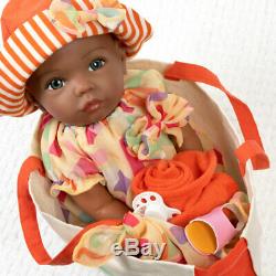 Paradise Galleries African American Black Reborn Baby Boy Doll, Creamsicle cutie