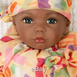 Paradise Galleries African American Black Reborn Baby Boy Doll, Creamsicle cutie