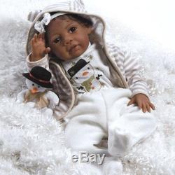 Paradise Galleries Kione AA African American Ethnic Lifelike Reborn Baby Doll