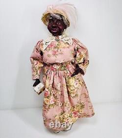 Polymer Clay Artist Doll OOAK Church Lady 17 Sunday Best African American